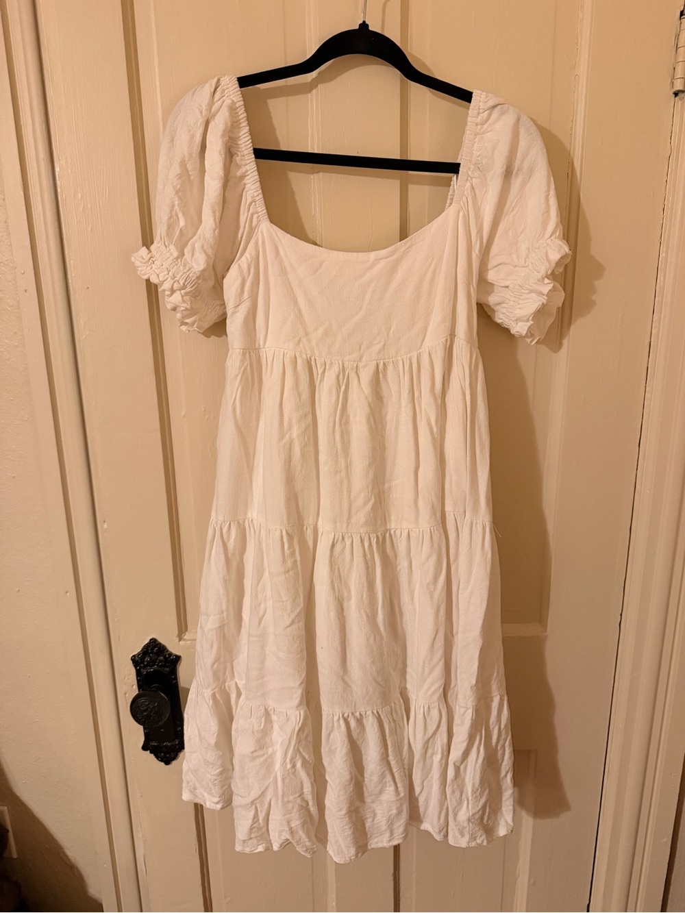 Vestique White Tiered Dress